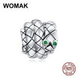 Vintage Snake Bead Pendant for Necklace & Bracelet Charm 925 Silver DIY
