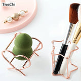 Metal Heart-shaped Rose Powder Puff Shelf Beauty Air Cushion Storage Shelf