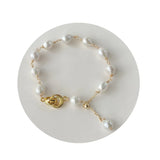 Natural Baroque Freshwater Pearl 14K Filled Ladies Bracelet