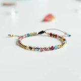 Hand-Woven Agate Pearl Star Bracelet - Retro Decoration