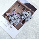 20pcs 31mm Polka Dots Style Acrylic Resin Flowers Leopard Jewelry Floral Patch
