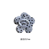 20pcs 31mm Polka Dots Style Acrylic Resin Flowers Leopard Jewelry Floral Patch
