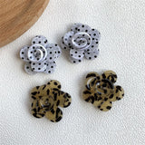 20pcs 31mm Polka Dots Style Acrylic Resin Flowers Leopard Jewelry Floral Patch