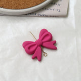 Rubber Acrylic Tie Bow Shape Beads for Girls Necklace Bracelet Making