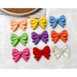 Rubber Acrylic Tie Bow Shape Beads for Girls Necklace Bracelet Making