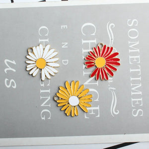 50pcs 25*27mm Tone Plated Daisy Flower Charms Jewelry Pendants