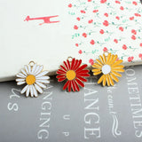 50pcs 25*27mm Tone Plated Daisy Flower Charms Jewelry Pendants