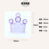 Crown Shape Acrylic Necklace Pendant Charms 200pcs