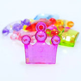 Crown Shape Acrylic Necklace Pendant Charms 200pcs
