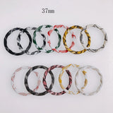 Fabric Paved Circle Round Jewelry DIY Findings 40pcs