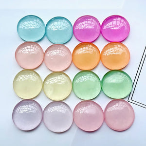 100pcs Colorful Luminous Resin Cabochons Jewelry 20mm