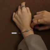 Lucky Heart-shaped Knotted Bracelet Titanium Steel 18k Gold Mini Bracelet