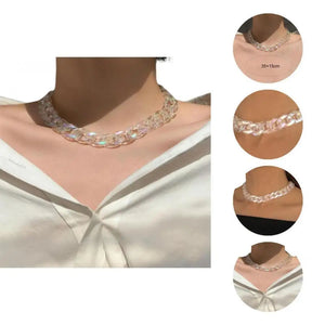 Rust Resistant Short Resin Necklace for Going Out