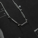 Silver 925 Anklet Foot Bracelet Women Jewelry Geometric Rectangle Bead Leg Chain