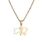 Orthodox Christianity Church Cross Pendant Necklace with Ukraine Map