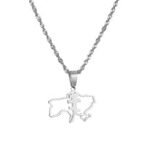 Orthodox Christianity Church Cross Pendant Necklace with Ukraine Map