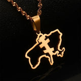 Orthodox Christianity Church Cross Pendant Necklace with Ukraine Map