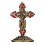 Orthodox Crucifix Jesus Cross Pendant Rhinestone Ornaments