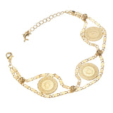 Ottoman Bracelet and Earring Set for Women Middle East Bridal Plated Jewelry Set