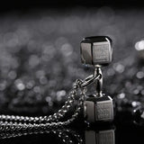 Oulai777 Barbell Fitness Pendant Men's Necklace Stainless Steel