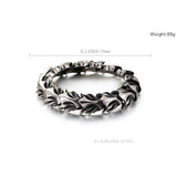 Ouroboros Dragon Head Bracelet Men Stainless Steel Wristband Vikings Blessing