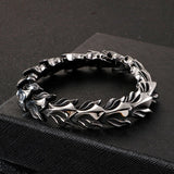 Ouroboros Dragon Head Bracelet Men Stainless Steel Wristband Vikings Blessing