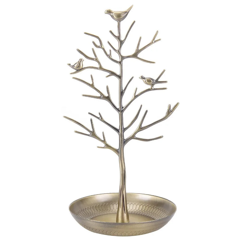 Antique Birds Tree Stand Jewelry Display