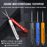 Portable Titanium Toothpick Fruit Pick Self Defense