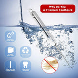 Portable Titanium Toothpick Fruit Pick Self Defense
