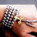 Outdoor Self Defense Bracelet Necklace Stainless Steel Beads Protection Chain