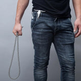 Outdoor Self Defense Bracelet Necklace Stainless Steel Beads Protection Chain