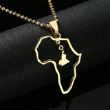 Africa Cameroon Map Pendant Necklaces Jewelry Map African Cameroun Gift