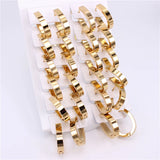 Stainless Steel Jewelry Hoop Earrings 12pcs/Card Women Girls K032