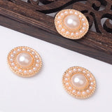 Vintage Geometric Pearl Buttons x20 for DIY Hair Accessories