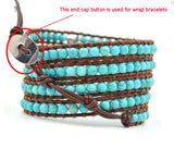 Stainless Steel End Caps Button Knot Stopper DIY Bracelets BXGA068