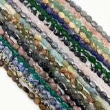 Faceted Agate Tiger Eye Spacer Beads DIY Jewelry Making Bracelet Accessories
