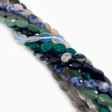 Faceted Agate Tiger Eye Spacer Beads DIY Jewelry Making Bracelet Accessories