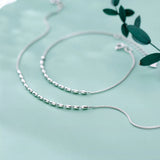 925 Silver Oval Beads Anklet Jewelry Foot Bracelet for Women