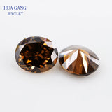 Coffee CZ Oval Brown Cubic Zirconia Stone for Jewelry