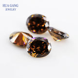 Coffee CZ Oval Brown Cubic Zirconia Stone for Jewelry