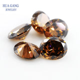 Coffee CZ Oval Brown Cubic Zirconia Stone for Jewelry