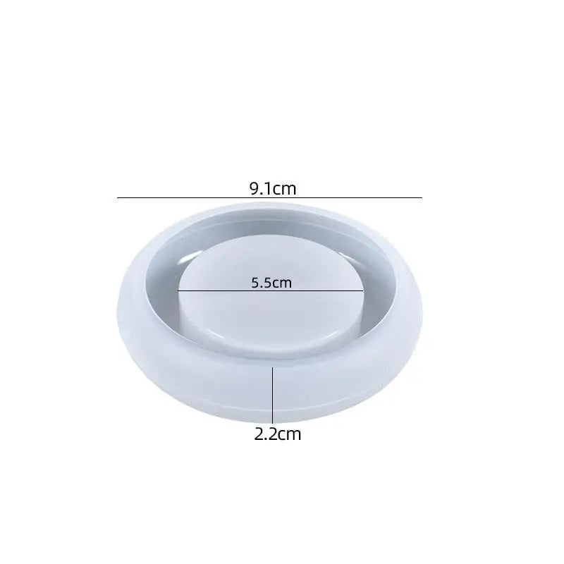 Oval Candlestick Silicone Mold For Epoxy Resin DIY Candle Storage