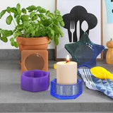 Oval Candlestick Silicone Mold For Epoxy Resin DIY Candle Storage