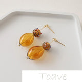 Hollow Glass Beads DIY Necklace Bracelet Earrings Retro Accessories