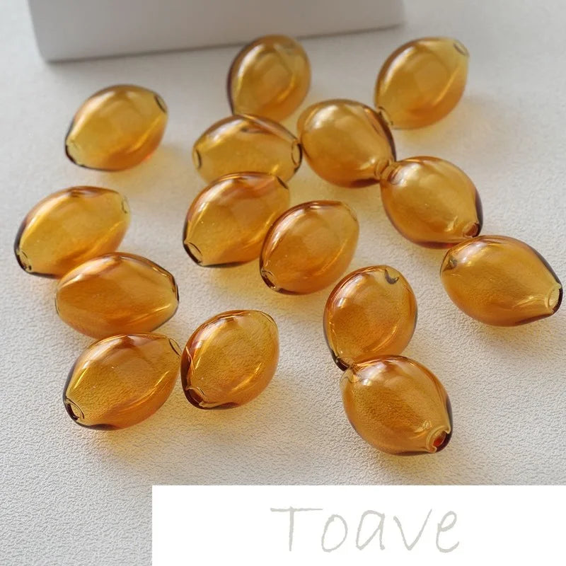 Hollow Glass Beads DIY Necklace Bracelet Earrings Retro Accessories