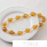 Hollow Glass Beads DIY Necklace Bracelet Earrings Retro Accessories