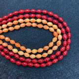 Red Oval Coral Beads Charm Stone for Jewelry Making