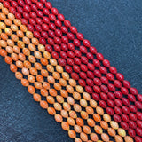 Red Oval Coral Beads Charm Stone for Jewelry Making