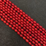 Red Oval Coral Beads Charm Stone for Jewelry Making
