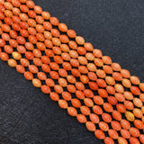 Red Oval Coral Beads Charm Stone for Jewelry Making